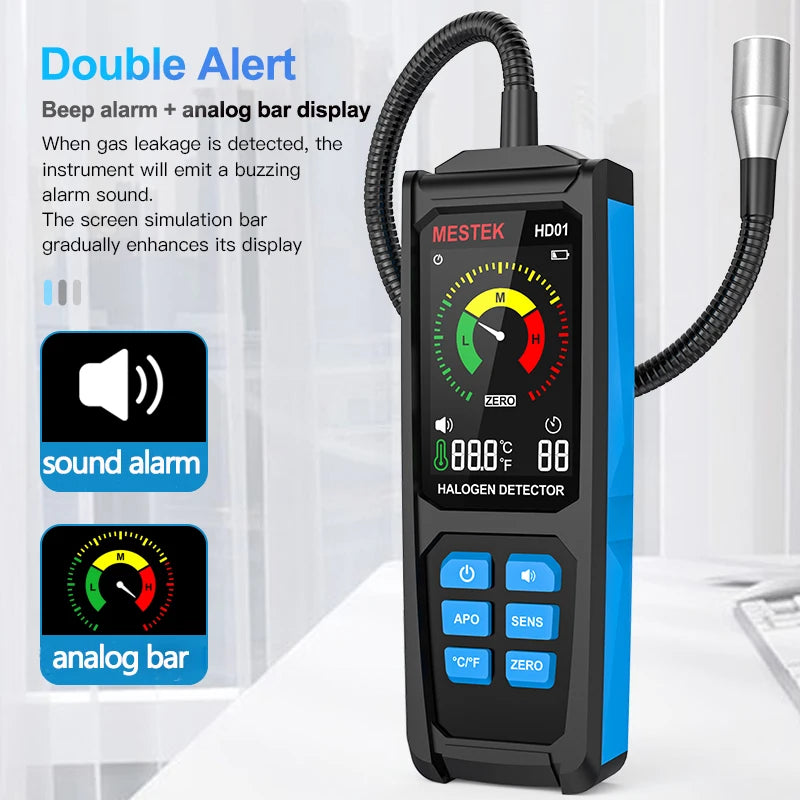 R22/R32/R134a/R410 Refrigerant Gas Detector Professional Air Conditioning And Refrigerator Maintenance Halogen Leak Detector