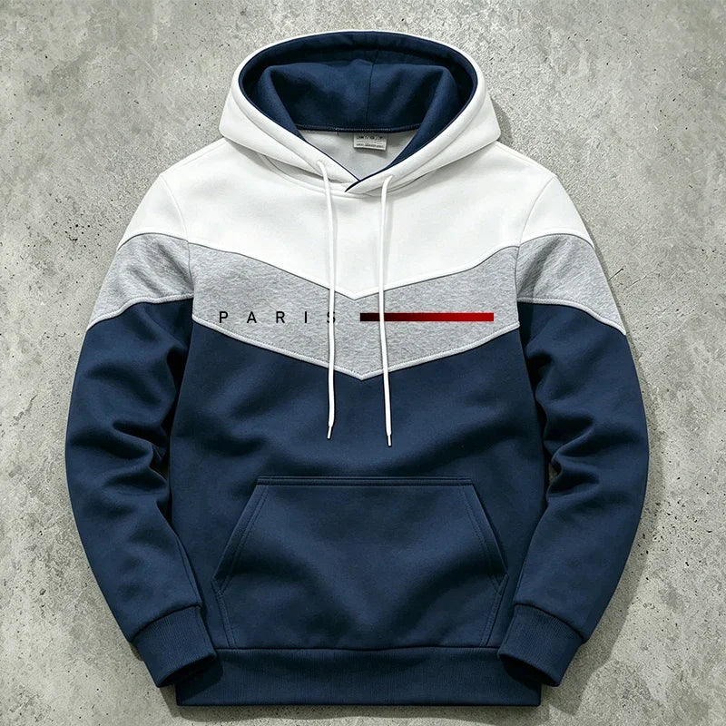 "Sudadera con capucha de moda de París para hombre, suéter suave, cálido y cómodo para casa y exteriores, sudadera deportiva casual para uso diario de otoño-invierno 2026."