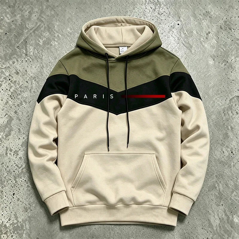 "Sudadera con capucha de moda de París para hombre, suéter suave, cálido y cómodo para casa y exteriores, sudadera deportiva casual para uso diario de otoño-invierno 2026."