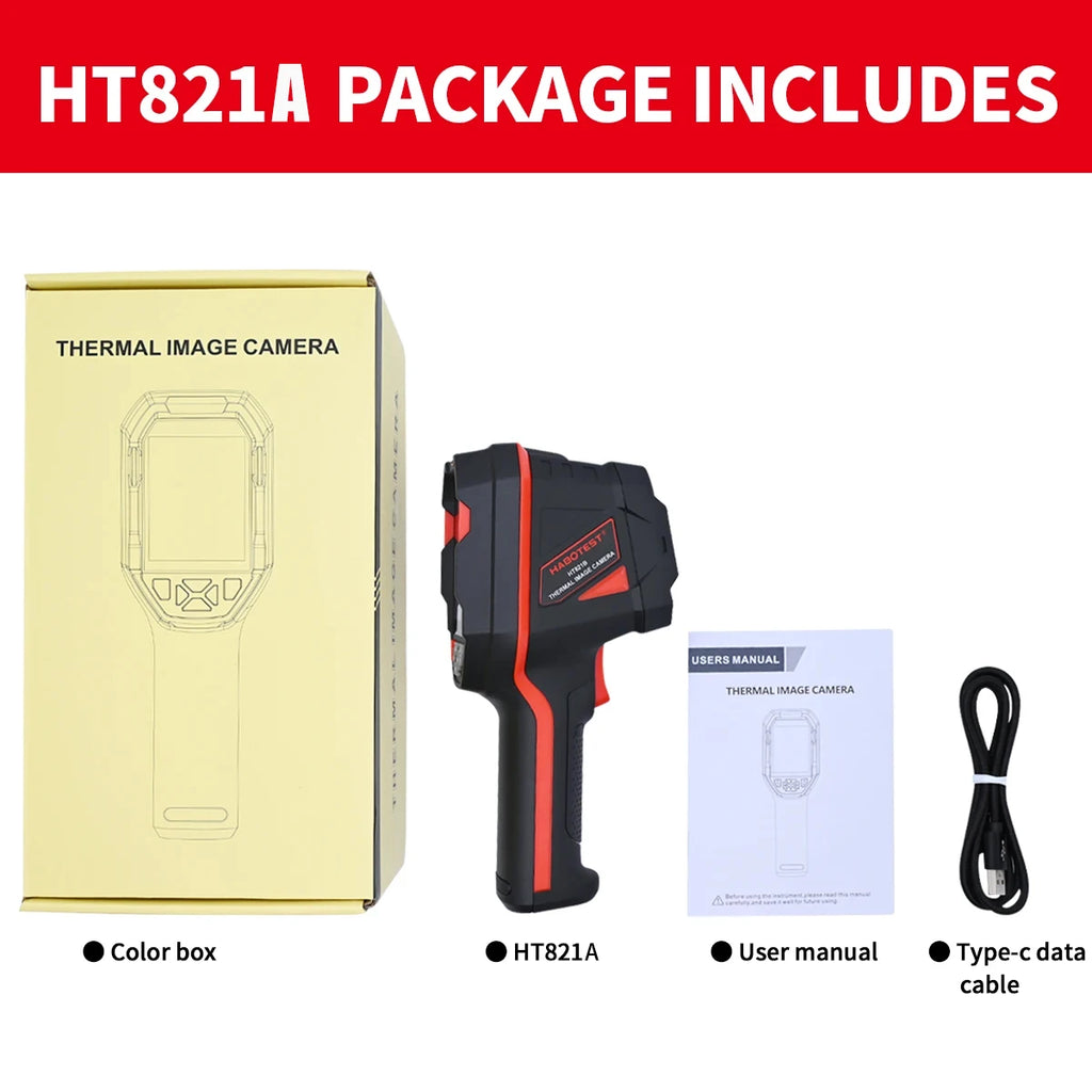 HABOTEST HT821A Rechargeable Thermal Imaging Camera -20 ℃~550 ℃ Waterproof, Dustproof, and Anti Drop Handheld Thermal Imaging