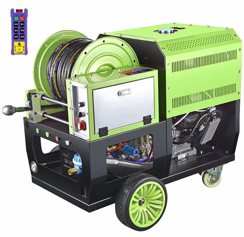 37HP   oline Engine 200bar 85LPM Industrial Pump Water Jet Sewer Cleaning Equipment High Pressure Pipeline Dredging Machine