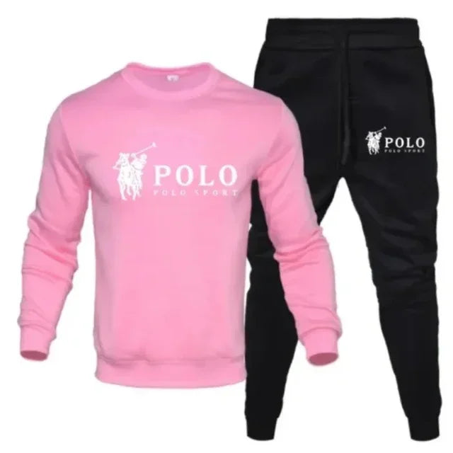 "Conjuntos de otoño e invierno para hombre de sudaderas de cuello redondo y pantalones de jogging: ropa de moda de otoño e invierno para fitness al aire libre y casual."