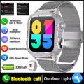 "Nuevo reloj inteligente militar para hombre: linterna LED, rastreador de actividad física y deportes al aire libre, reloj de pulsera resistente al agua IP67 / 3ATM y monitor de salud.