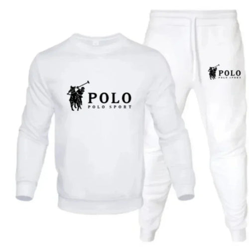 "Conjuntos de otoño e invierno para hombre de sudaderas de cuello redondo y pantalones de jogging: ropa de moda de otoño e invierno para fitness al aire libre y casual."