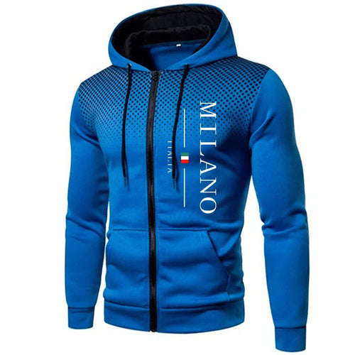 "Chaqueta con capucha y cremallera para hombre con estampado, prenda de abrigo para otoño e invierno, sudadera casual y deportiva para uso diario, running, exteriores y abrigo para andar en motocicleta."