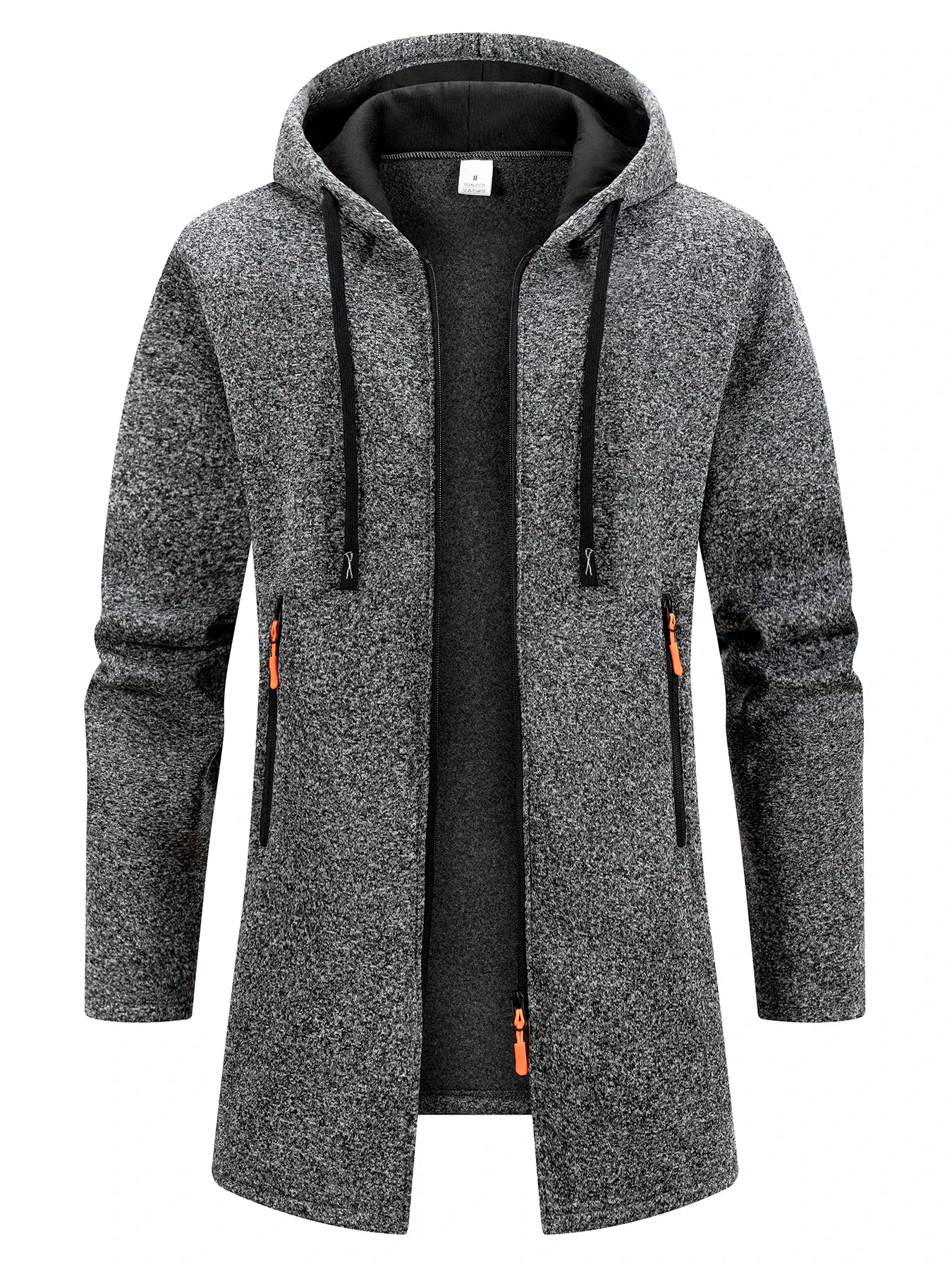 Sudadera urbana tipo chaqueta para hombre, estilo oversize con capucha, cremallera y manga larga. Prenda de invierno cálida para exterior.