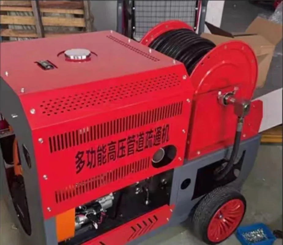37HPpetrol  Engine Remote Control 2900Psi 85LPM Water Jet Pipeline Washing Machine Sewer Drain Cleaner Dredging Equipment
