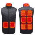 Chaleco calefactable con 21 zonas de calor, chaqueta eléctrica para hombres y mujeres, ropa deportiva, abrigo térmico de grafeno, chaqueta con calefacción USB para camping