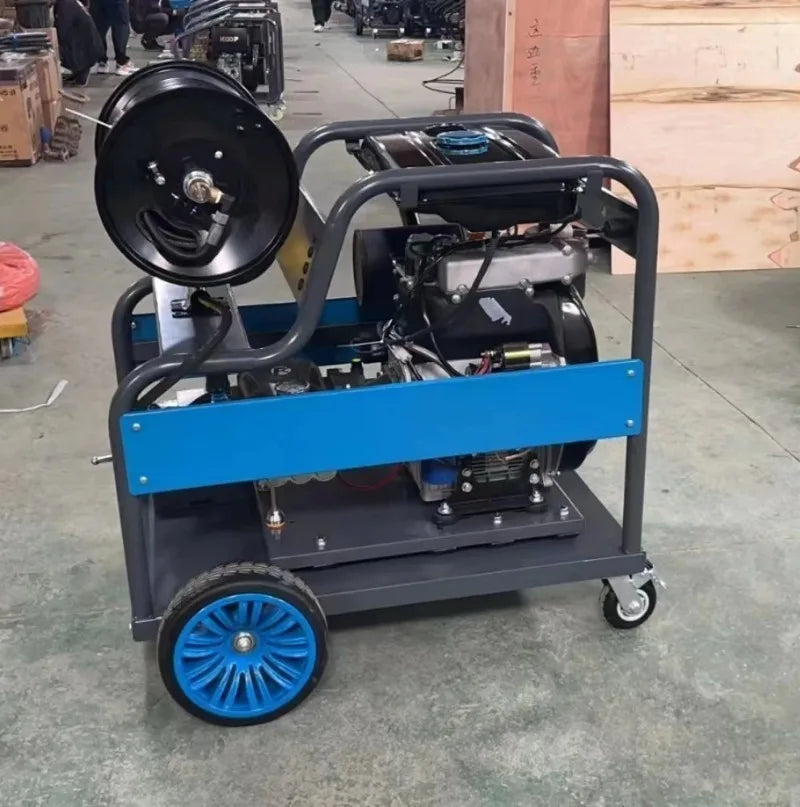 37HPpetrol  Engine Remote Control 2900Psi 85LPM Water Jet Pipeline Washing Machine Sewer Drain Cleaner Dredging Equipment