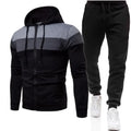 "Conjuntos para hombre de primavera y otoño: sudadera con capucha y cremallera con pantalones, chándal casual para hombre, conjunto de traje deportivo de marca para correr y hacer jogging.