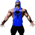 Fashionable and trendy men's summer personalized printed gym exercise and leisure comfortable and refreshing hooded vest
