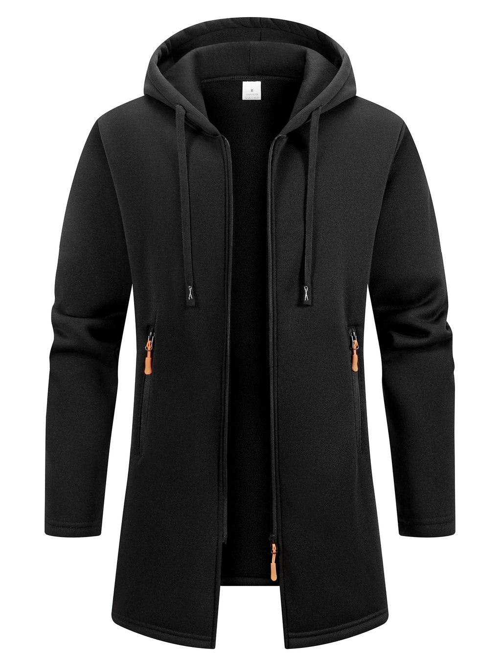 Sudadera urbana tipo chaqueta para hombre, estilo oversize con capucha, cremallera y manga larga. Prenda de invierno cálida para exterior.