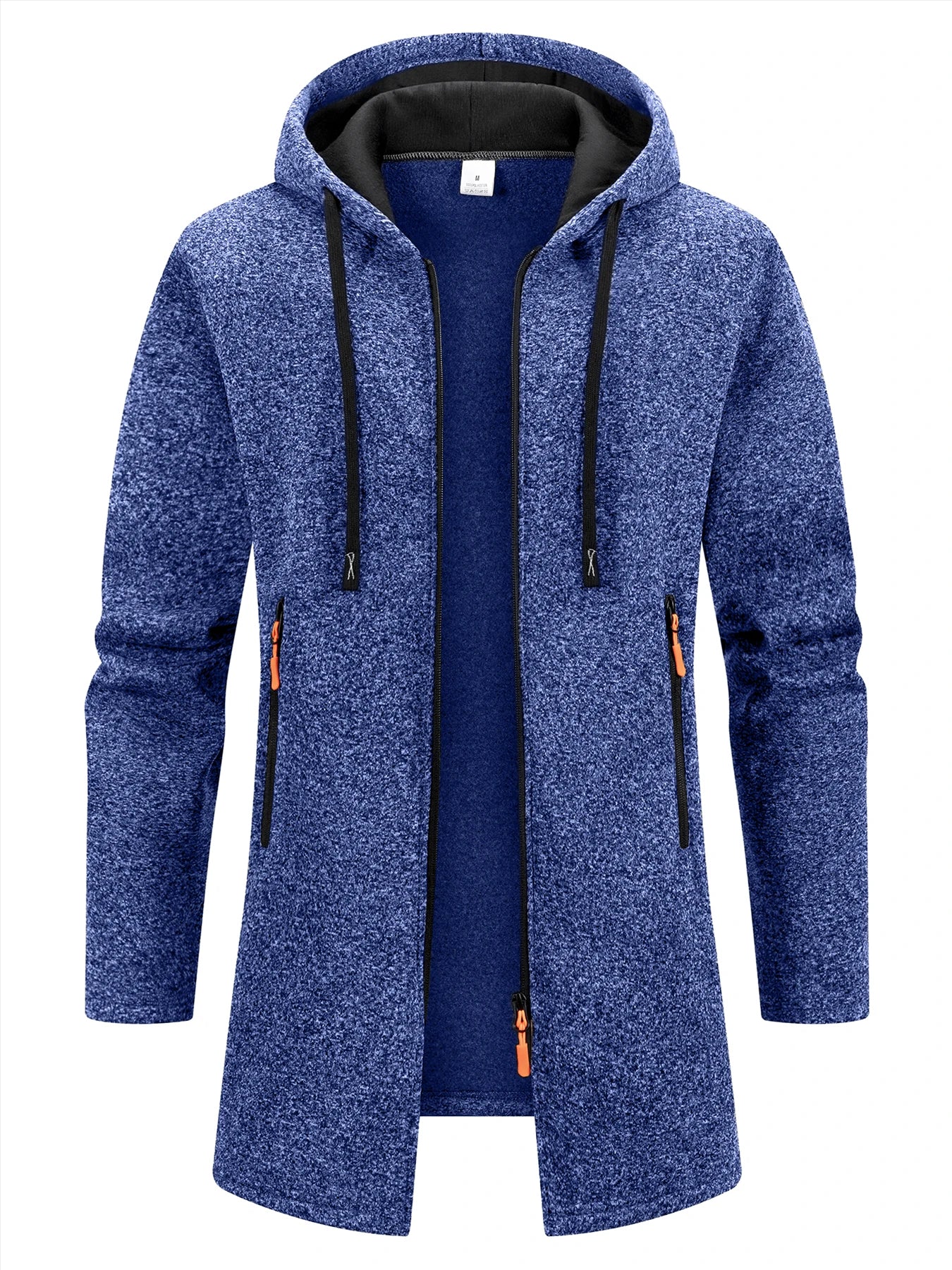 Sudadera urbana tipo chaqueta para hombre, estilo oversize con capucha, cremallera y manga larga. Prenda de invierno cálida para exterior.