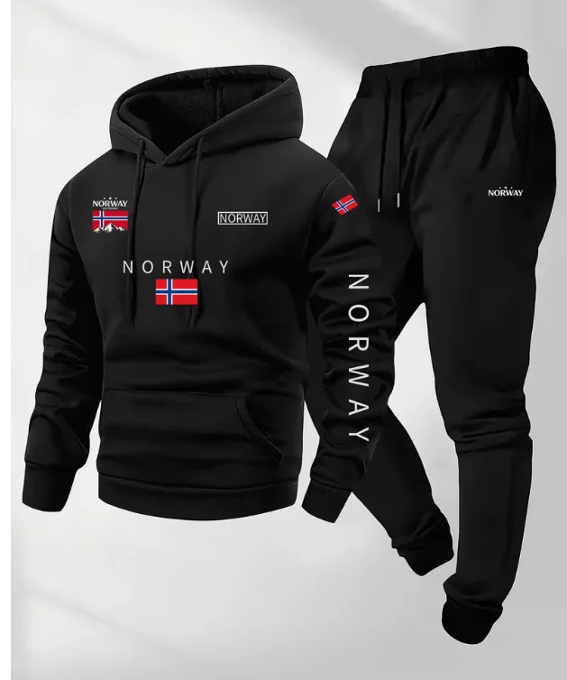 Conjunto casual de 2 piezas con diseño gráfico. Confeccionado en un tejido cómodo y ligeramente elástico.