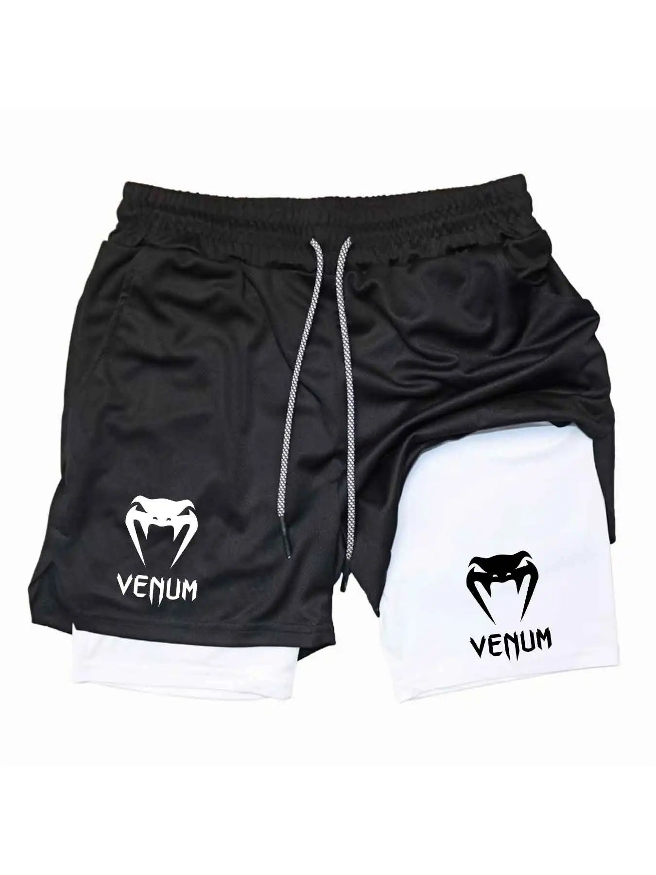 "Pantalones cortos deportivos de verano: esenciales para la cancha de baloncesto, pantalones cortos deportivos para gimnasio y correr, ropa casual de fitness de doble capa."