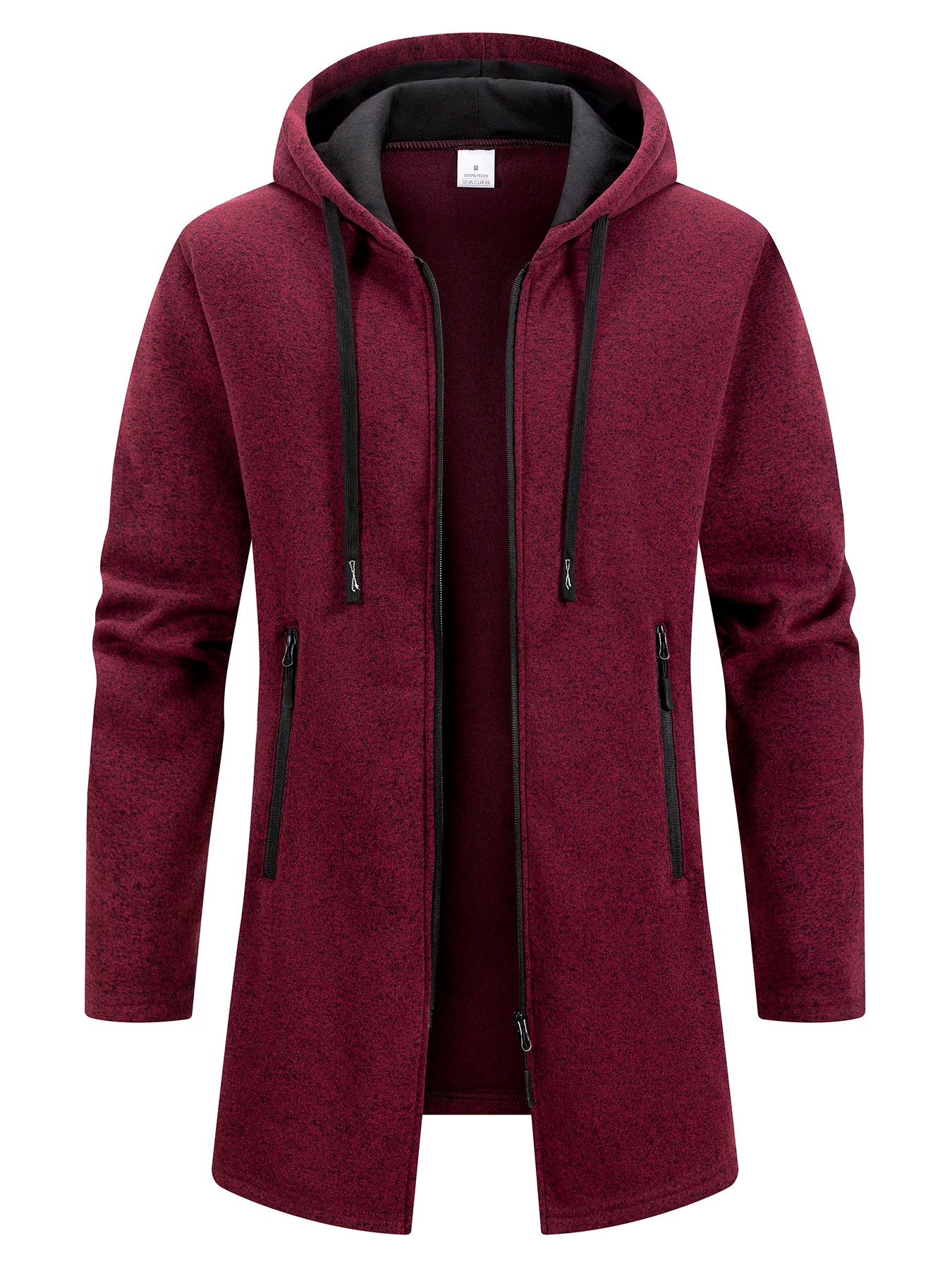 Sudadera urbana tipo chaqueta para hombre, estilo oversize con capucha, cremallera y manga larga. Prenda de invierno cálida para exterior.