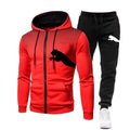 "Conjuntos de sudadera con capucha y pantalón para hombre (otoño-invierno), ropa deportiva para correr y uso casual."