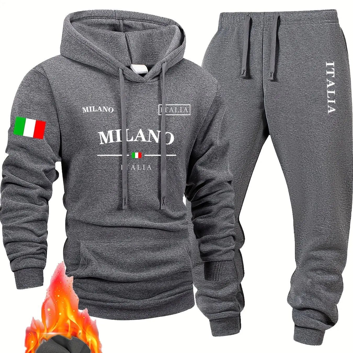 Conjunto deportivo para hombre de sudadera y pantalón. Prenda de primavera, cómoda y suave.
