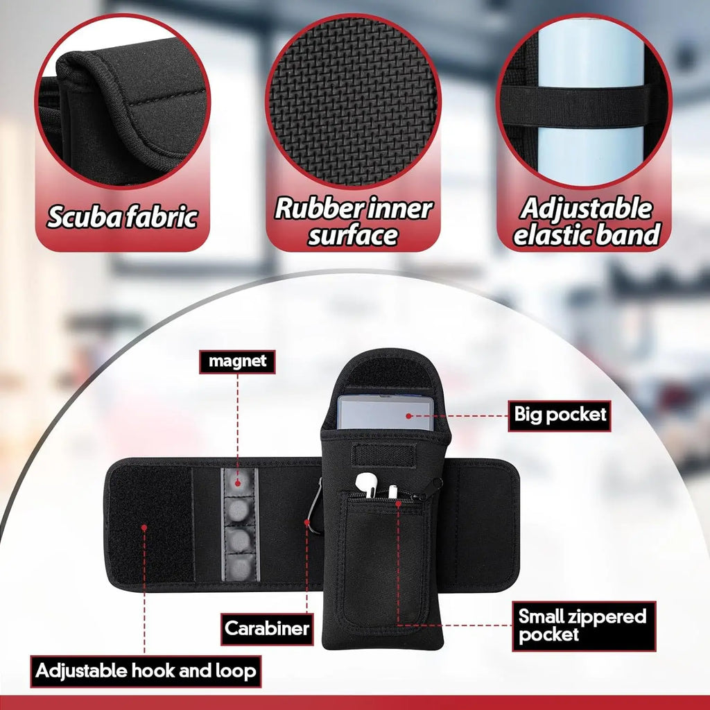 New Magnetic Sports Accessories Fitness Water Bottle Mobile Phone Storage Sports Cup Cover Waterproof Large Capacity Storage Bag