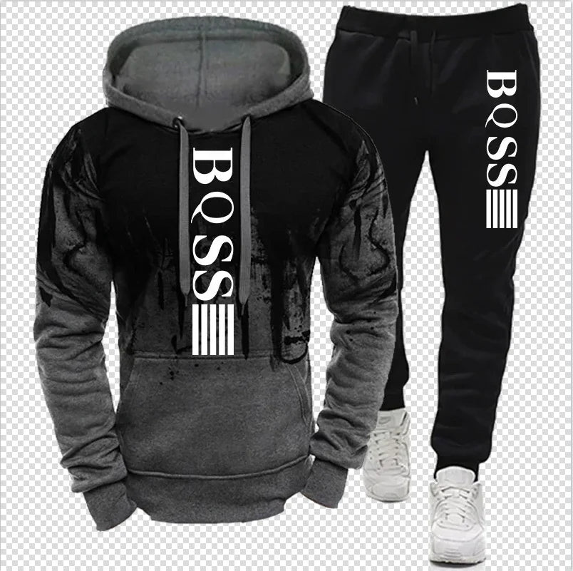 "Conjunto de sudadera con capucha de invierno, pantalones, ropa casual de jogging, ropa deportiva."
