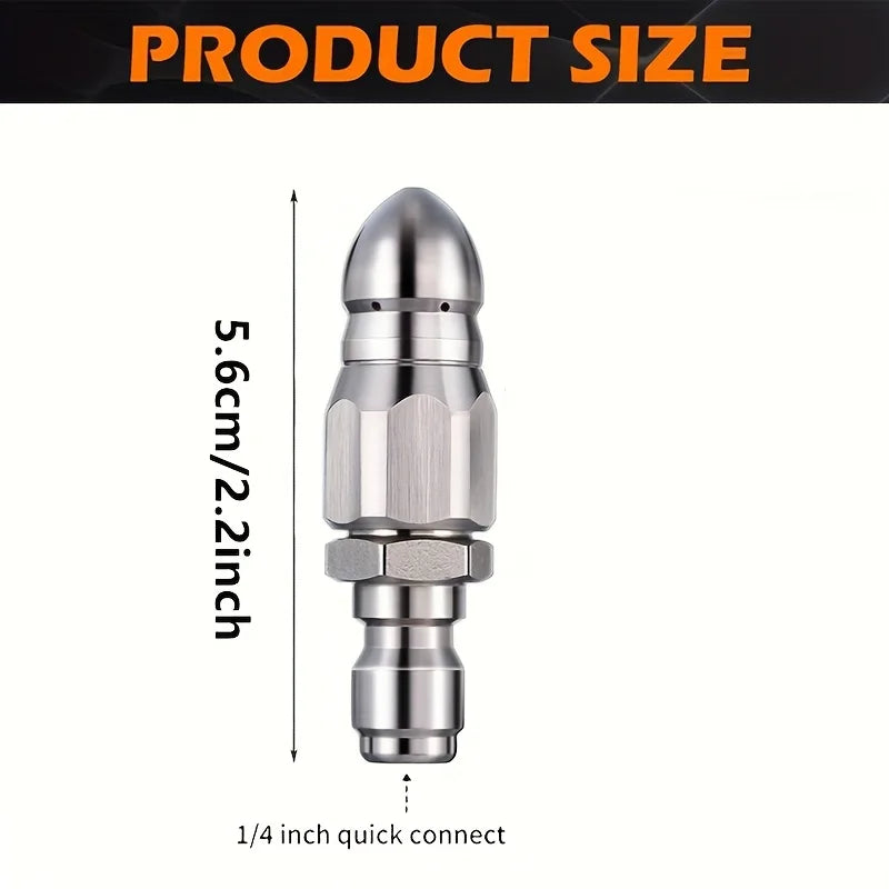 High-pressure Nozzle High-pressure Pipe Carding Nozzle - Porous Pressure Nozzle Industrial Intensity Jet Power Drainage Cleaning