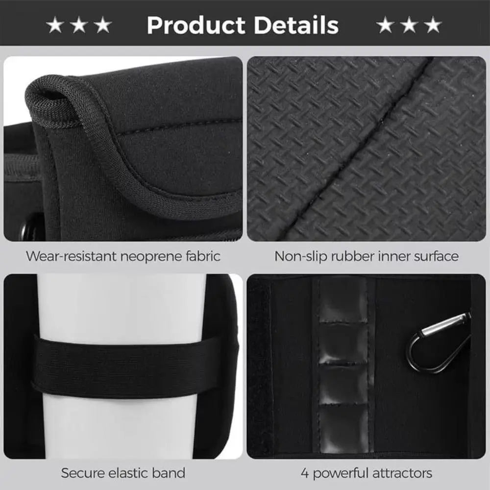 New Magnetic Sports Accessories Fitness Water Bottle Mobile Phone Storage Sports Cup Cover Waterproof Large Capacity Storage Bag