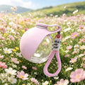 Portable 2-in-1 water bottle for dogs with built-in collapsible bowl, ideal for outdoor walks, hiking, travel, compact hydration