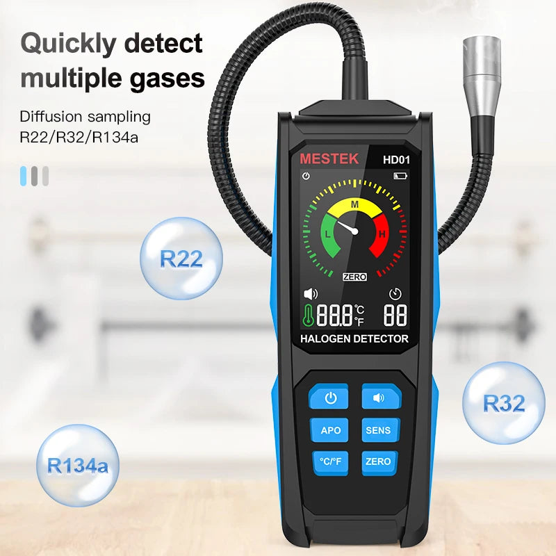R22/R32/R134a/R410 Refrigerant Gas Detector Professional Air Conditioning And Refrigerator Maintenance Halogen Leak Detector