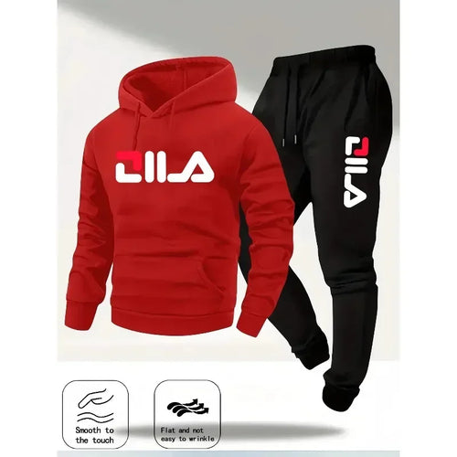 "Conjunto casual de primavera y otoño unisex, sudadera con capucha y pantalones deportivos, conjunto cómodo 2 en 1.