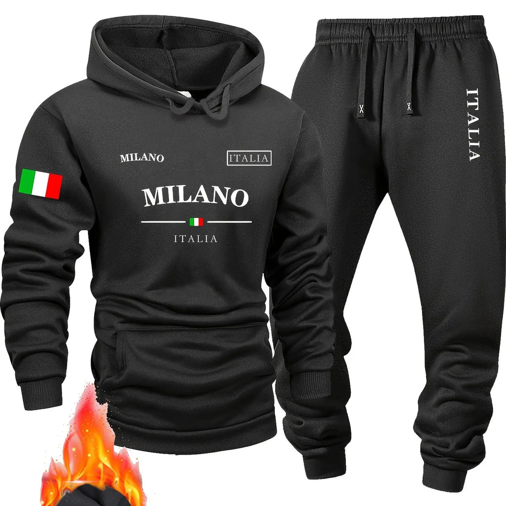 Conjunto deportivo para hombre de sudadera y pantalón. Prenda de primavera, cómoda y suave.