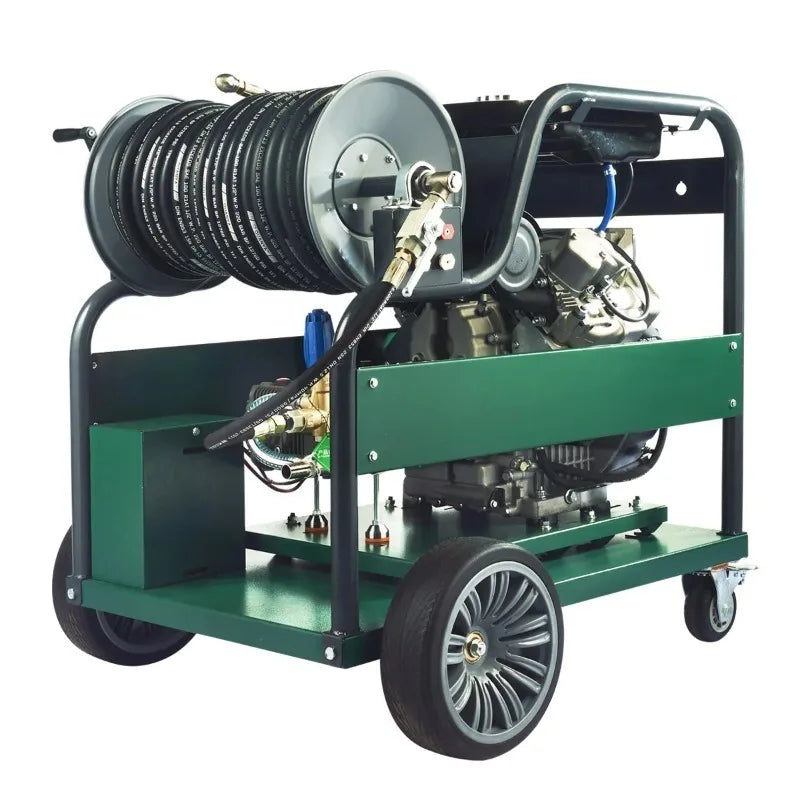 37HPpetrol  Engine Remote Control 2900Psi 85LPM Water Jet Pipeline Washing Machine Sewer Drain Cleaner Dredging Equipment