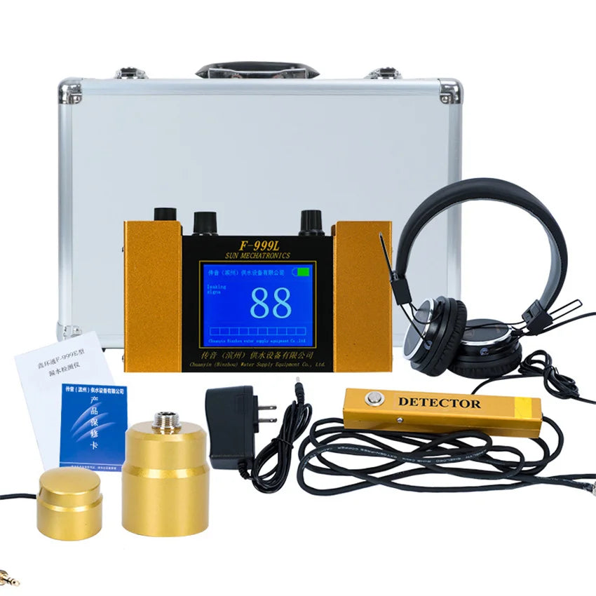 F999L High Precision Electronic WaterPipe Leakage Detector Water Leakage Industrial Underground Pipeline Leakage Detector
