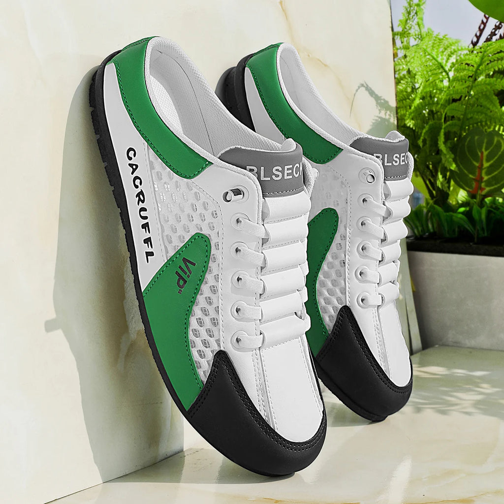 Zapatillas deportivas para hombre, nuevas y casuales sin cordones: duraderas, cómodas, transpirables y elegantes, estilo suecos/mulas, estilo descalzo con punta ancha para caminar"