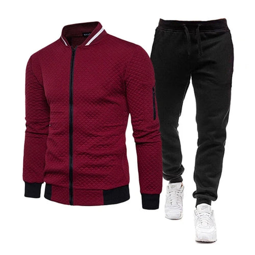 "Nuevo conjunto de chándal para hombre: chándal de dos piezas, conjunto de ropa de moda para correr, trajes deportivos estilo béisbol para hombre, ropa de primavera y otoño.