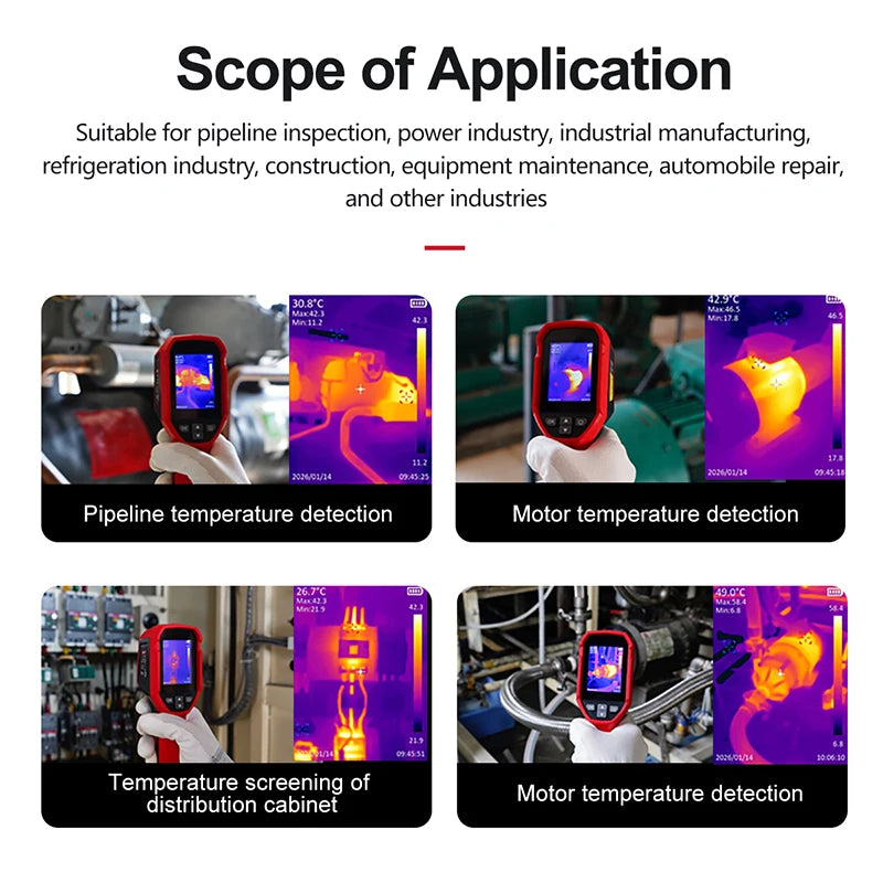 UNI-T Thermal Imaging Camera UTI120S+ 120×90 Pixels Thermal Camera 2X Super Infrared Resolution For Water Leak Detection