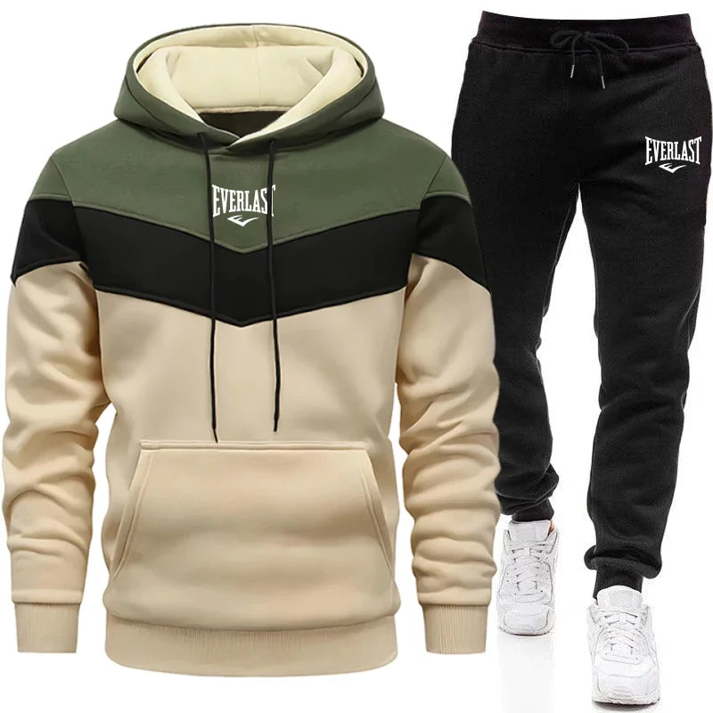 Conjunto Deportivo Casual para Hombre | Sudadera con Capucha y Joggers Cálidos  Ideal para: Estilo urbano, hacer ejercicio suave o descansar cómodamente en casa.