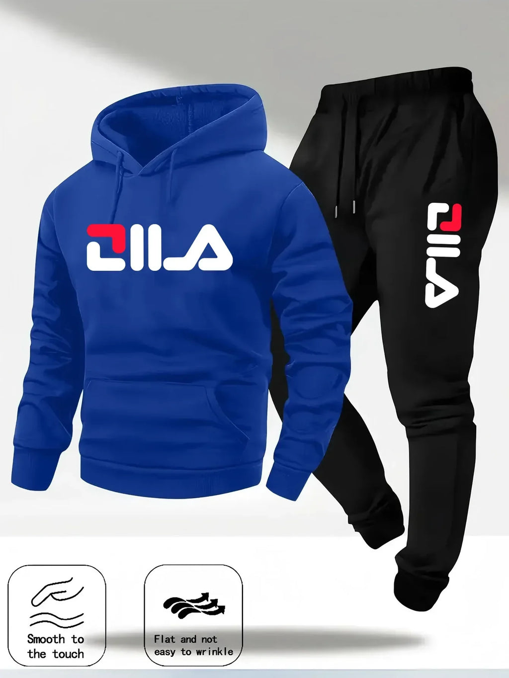 "Conjunto casual de primavera y otoño unisex, sudadera con capucha y pantalones deportivos, conjunto cómodo 2 en 1.