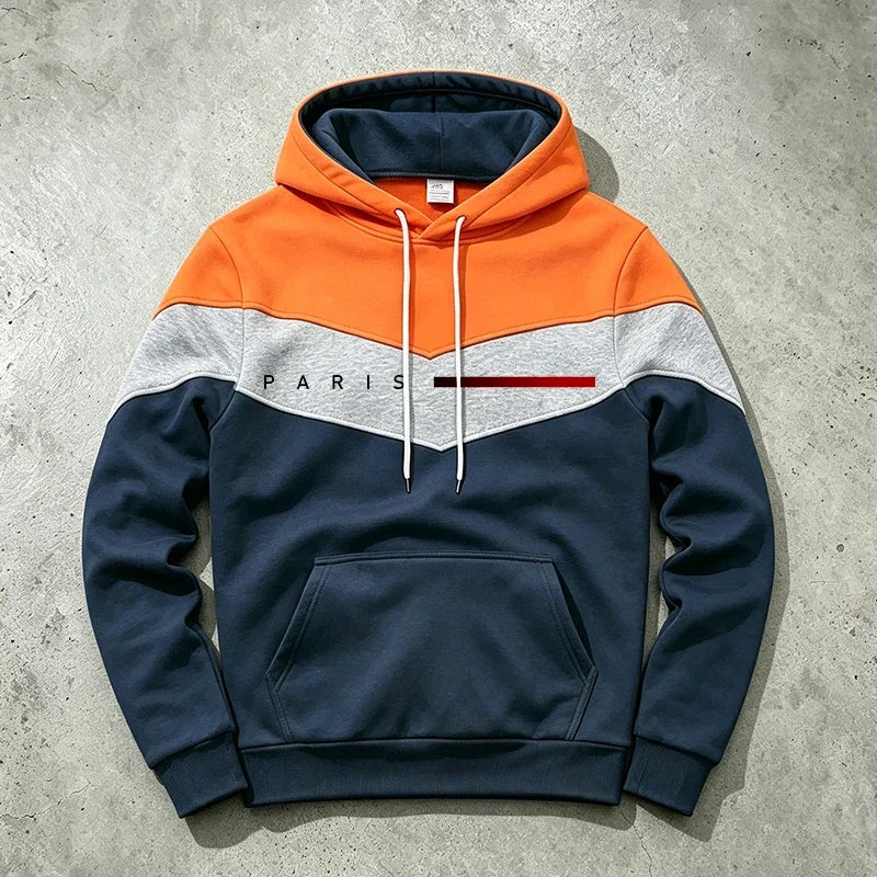 "Sudadera con capucha de moda de París para hombre, suéter suave, cálido y cómodo para casa y exteriores, sudadera deportiva casual para uso diario de otoño-invierno 2026."