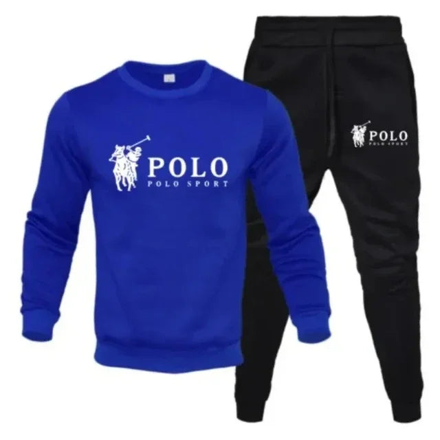 "Conjuntos de otoño e invierno para hombre de sudaderas de cuello redondo y pantalones de jogging: ropa de moda de otoño e invierno para fitness al aire libre y casual."