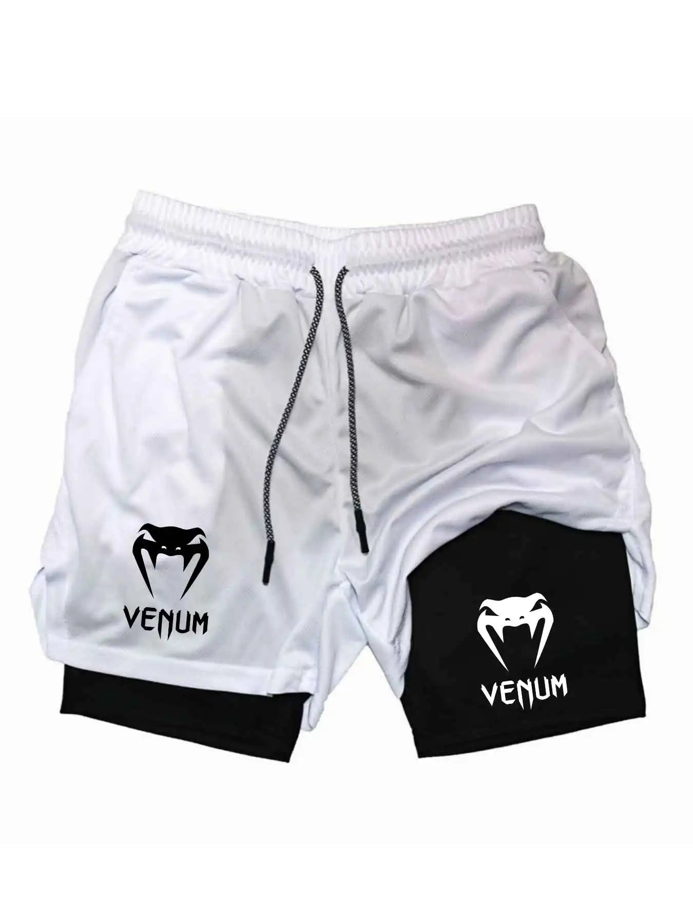 "Pantalones cortos deportivos de verano: esenciales para la cancha de baloncesto, pantalones cortos deportivos para gimnasio y correr, ropa casual de fitness de doble capa."