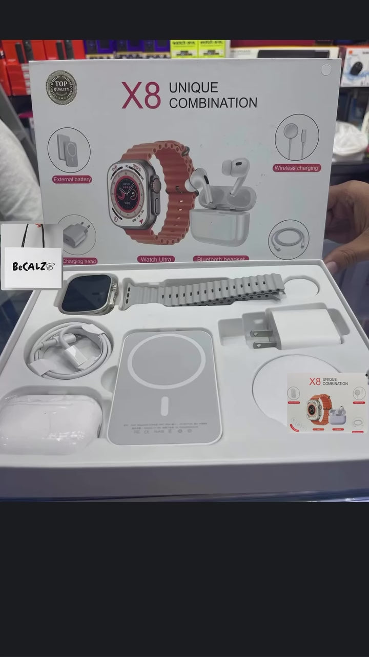 Set Smartwatch X8 Ultra+ Audífonos